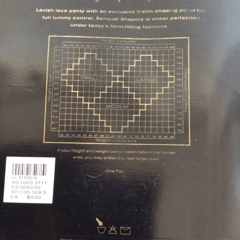 VICTORIAS SECRET SENSUAL SHAPER PANTYHOSE SIZE SMALL NWT BLACK.